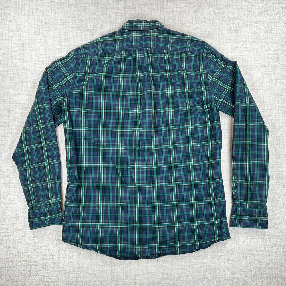J Crew Slim Fit Dress Shirts Mens L Blue Green Plaid Long Sleeve Lot of 2 - Picture 10 of 13